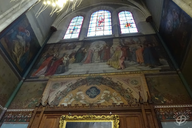 Saint Jean-Baptiste de Belleville transept fresque Leloir Mariage de la Vierge