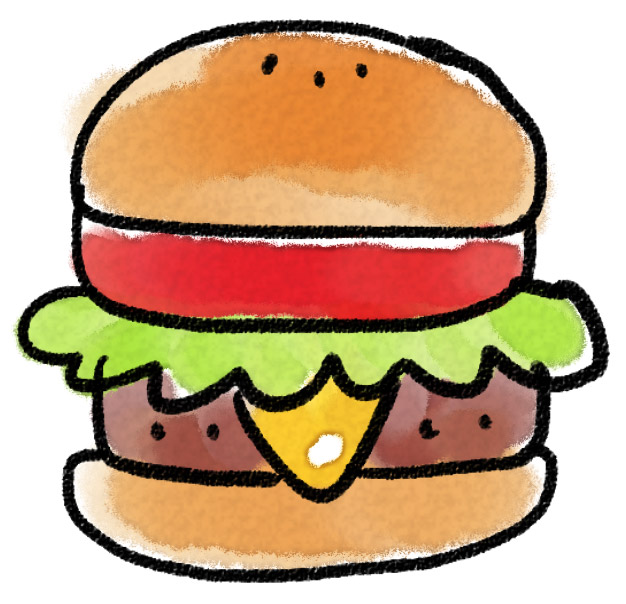 ハンバーガーのイラスト ゆるかわいい無料イラスト素材集