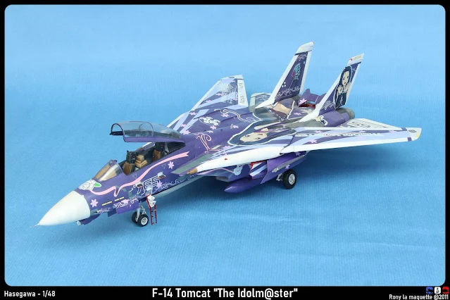 Maquette du F-14A Tomcat Idolmaster d'Hasegawa au 1/48.