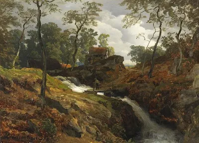 At the torrent painting Andreas Achenbach