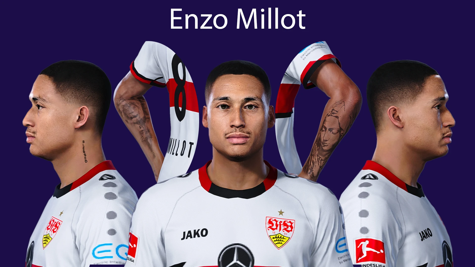 PES 2021 New Enzo Millot Face and Tattoo 2024 Update