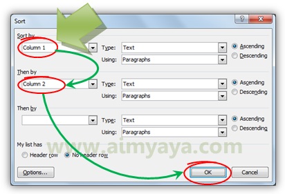 Saat menciptakan dokumen atau laporan dengan microsoft word biasanya kita memakai tabel un Cara Mengurutkan Data pada Tabel Ms Word