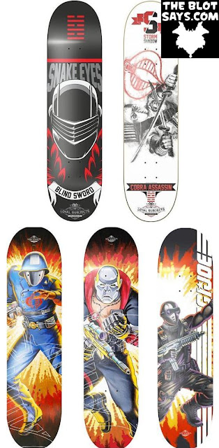 Hasbro x The Loyal Subjects G.I. Joe Sketboard Decks Series 1 - Snake Eyes “Blind Sword”, Storm Shadow “Cobra Assassin”, Cobra Commander, Destro & Snake Eyes