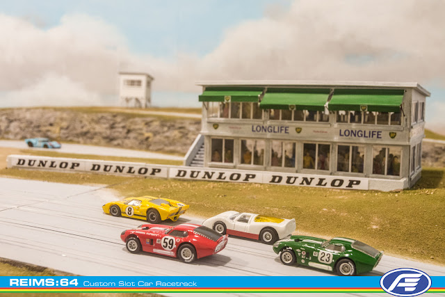 Slot Car Racetrack Custom built 12h Reims-Gueux 1964 