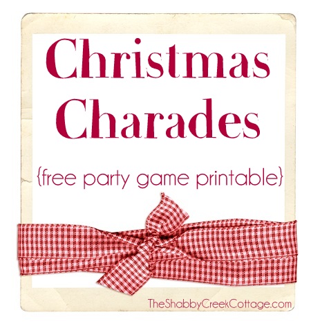 Christmas Charades Free Printable Party Game