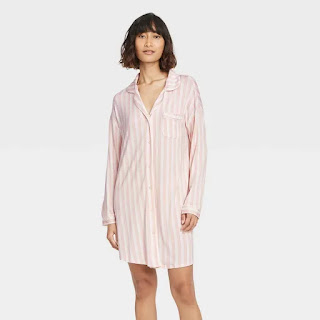 Pink Striped Nightgown