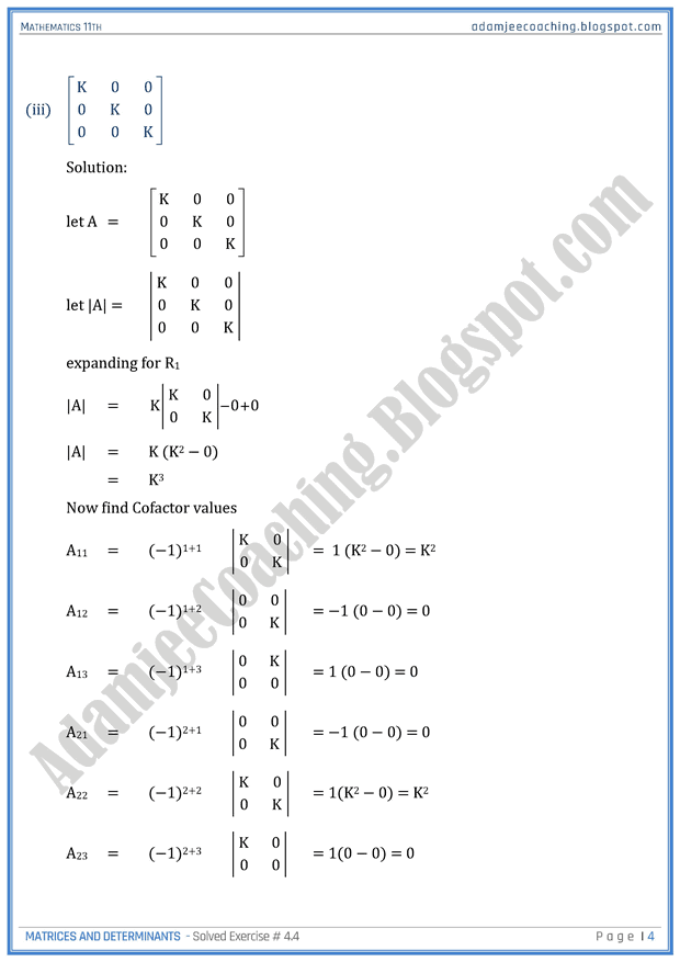 matrices-and-determinants-exercise-4-4-part-i-mathematics-11th