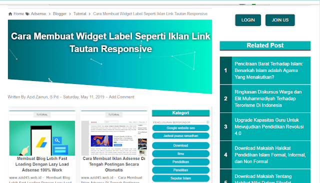 Cara Memodifikasi Related Post Agar Tampil Di Sidebar Blog