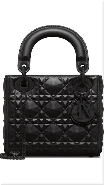 ♦Lady Dior small black cannage calfskin bag with diamond motif #dior #bags #black #brilliantluxury