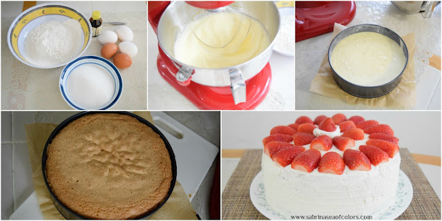 Pastel de fresas y nata montada paso a paso