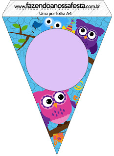 Colored Owls: Free Printables for your Quinceanera Party.