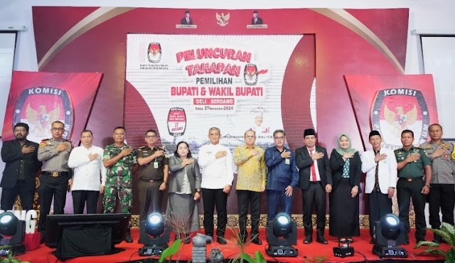 PJ Bupati Deli Serdang Hadiri Peluncuran Tahapan Pemilihan Bupati dan Wakil Bupati Deli Serdang 2024