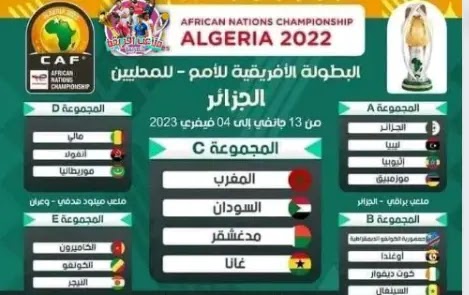 كأس افريقيا للاعبين المحليين 2023 : الجدول والنتائج والترتيب والملاعب chan 2023