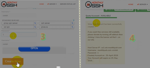 Membuat SSH/SSL 30 Days Di Monthlyssh.com