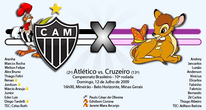 Galo Forte e Vingador: Atlético-MG x Cruzeiro - 10ª Rodada