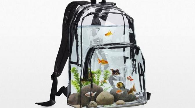 Wow, Akuarium Unik Ini Terbuat dari Tas Ransel