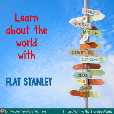 Learn About the World with Flat Stanley! This post contains ideas, books, information, links, and a freebie about getting Flat Stanley to help your students learn about Geography!