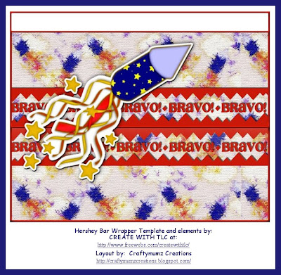 Patriotic Candy Bar Wrapper by CraftyMumz Creations