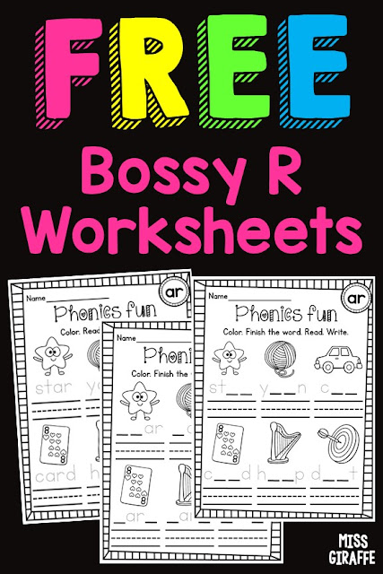 Free Bossy R worksheets