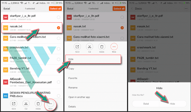 foto dan file tersembunyi di ponsel xiaomi