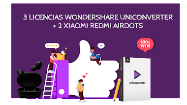 Sorteo Internacional 3 Licencias Wondershare Uniconverter + 2 Redmi Airdots Nacional