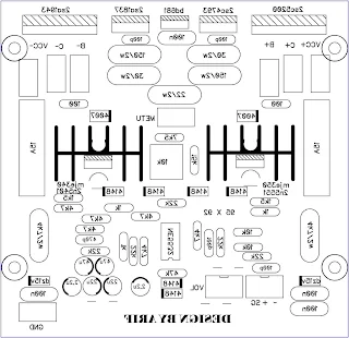 Power Amplifier BE500 TEF PCB Layout