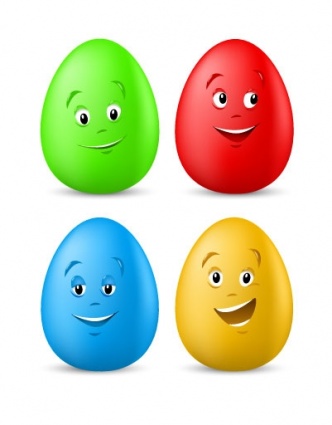 free easter eggs clipart. Funny coloured easter eggs