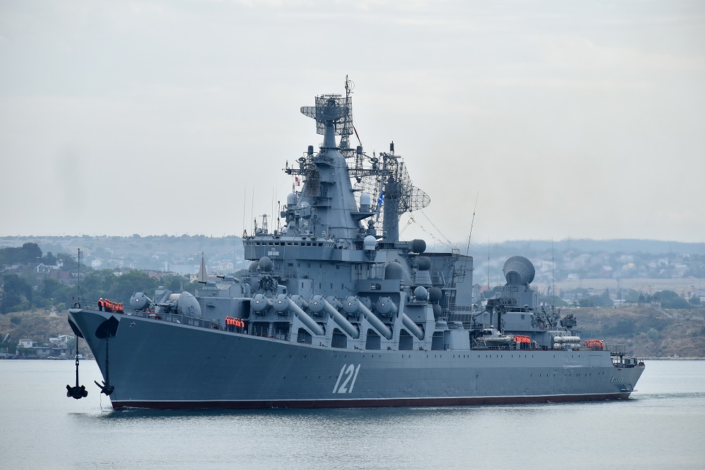 Kỳ hạm Moska của Hạm đội Biển Đen (Nga). Ảnh: RT