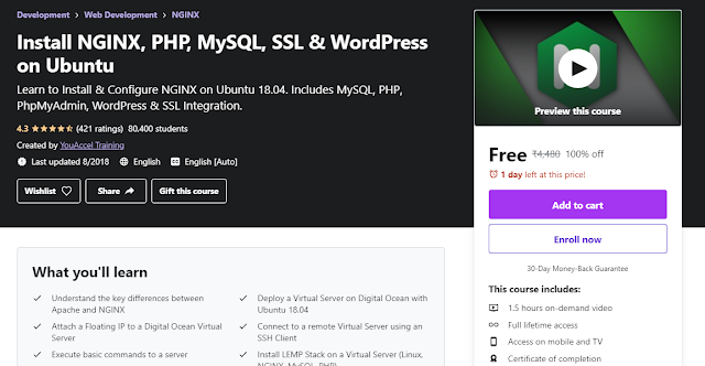 Install NGINX, PHP, MySQL, SSL & WordPress on Ubuntu