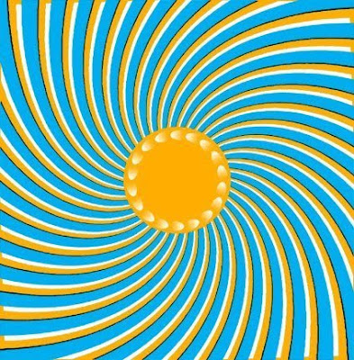 Waving pin Wheel optical illusion