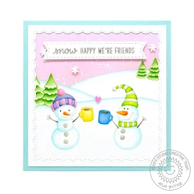 Sunny Studio Stamps: Feeling Frosty Fancy Frame Dies Scenic Route Winter Themed Card by Anja Bytyqi