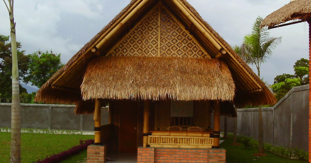 Saung Bambu Atap Ilalang GAZEBO BAMBU