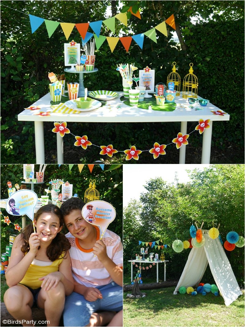 Une Camping Party Monstrueuse - des idées DIY, recettes et printables freebies pour célébrer la sortie du film Hotel Transylvanie 3! by BirdsParty.fr @birdsparty #campingparty #feteestivale #gouteranniversaire #hoteltransylvanie