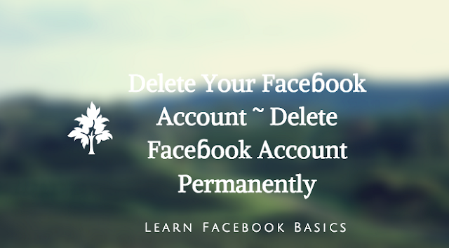 Delete Your Faceɓook Account ~ Delete Faceɓook Account Permanently 
