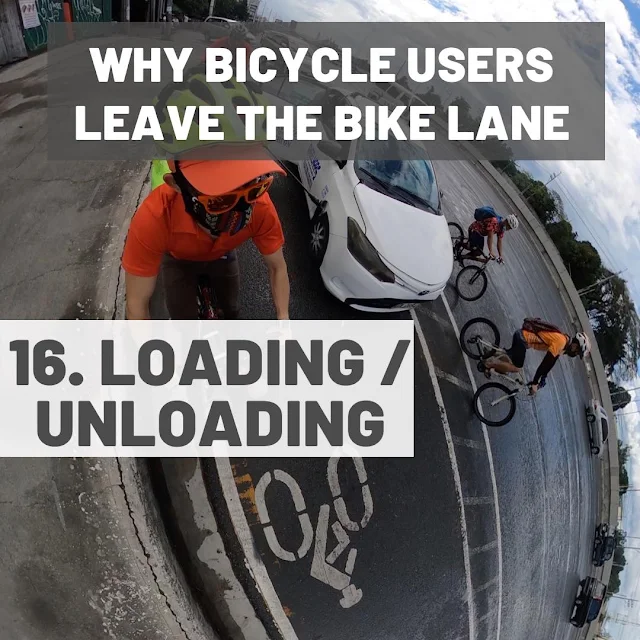Cars and other vehicles use bike lanes for loading / unloading
