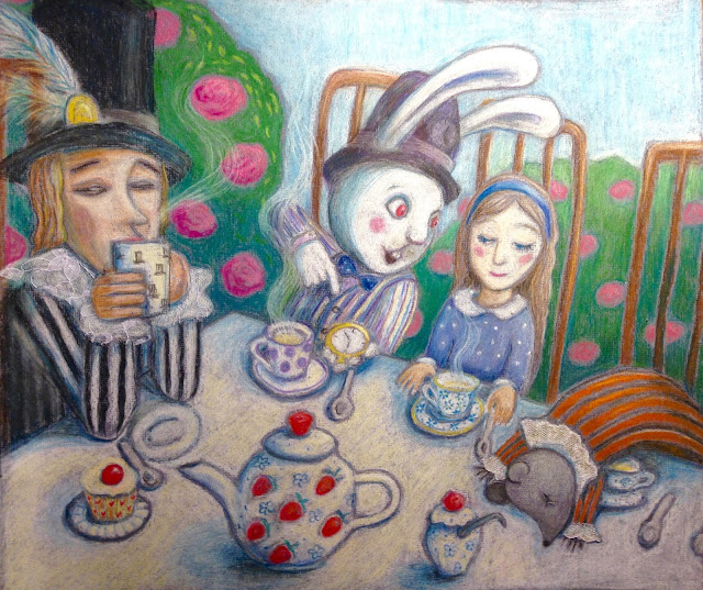 #Aide #Leit #Lepmets #AideLL #Madteaparty #madhatter #dormouse #alice #Marchhare #illustration #art