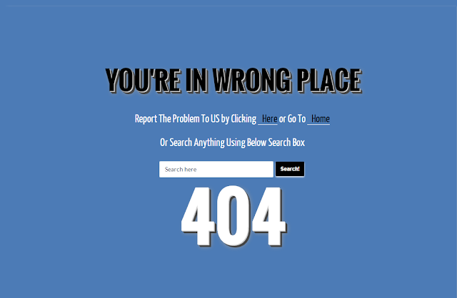 2016's Uniquest 404 Page For Blogger