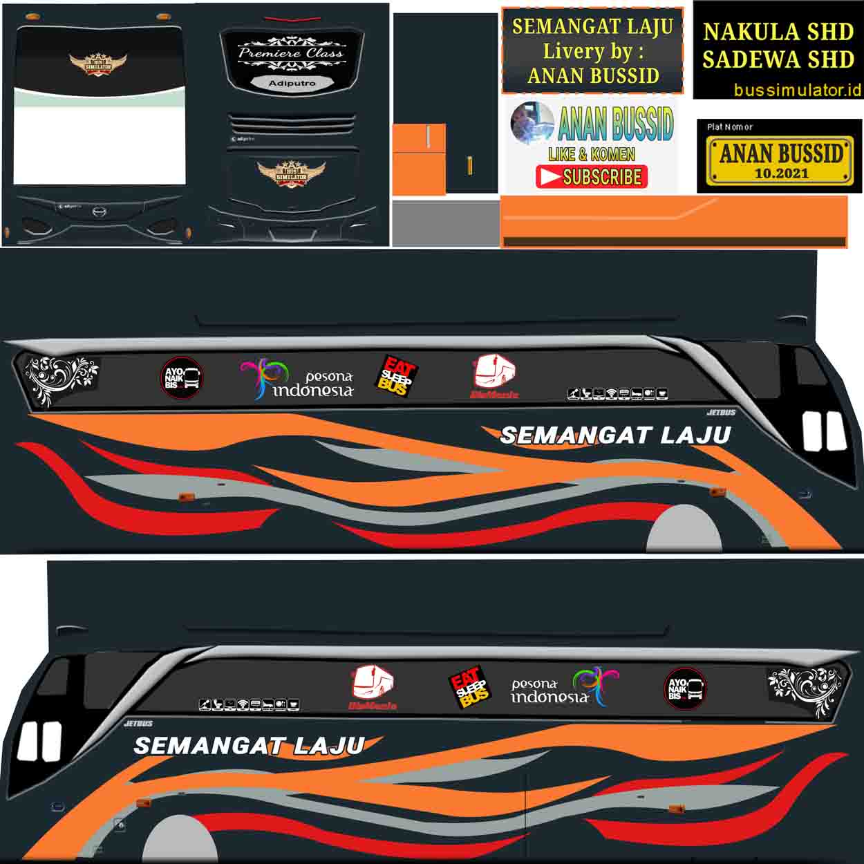 livery bussid semangat laju