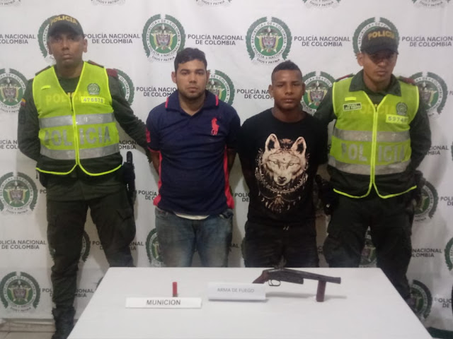 Policía Cesar realiza capturas por porte ilegal de armas en Valledupar