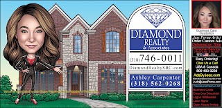 Diamond Realty Caricature Business Card Ad