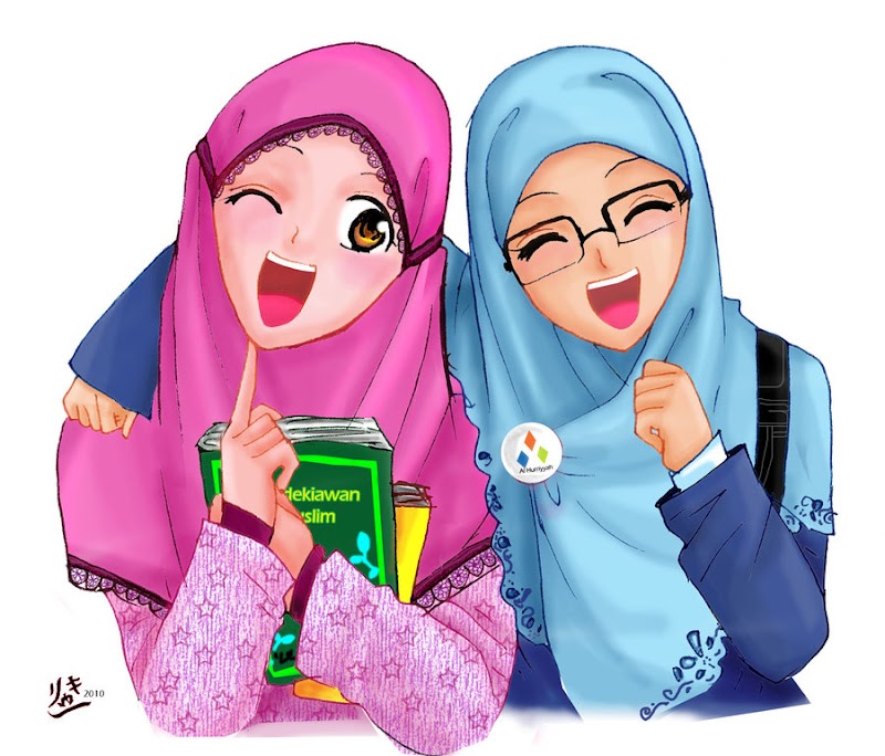 Koleksi Kekinian 39+ Gambar Kartun Muslimah Berdua