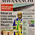 TODAY'S NEWSPAPERS ON FRIDAY SEPTEMBER 15, 2017 WITHIN AND OUTSIDE THE TANZANIA