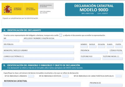 Declaración catastral 900D