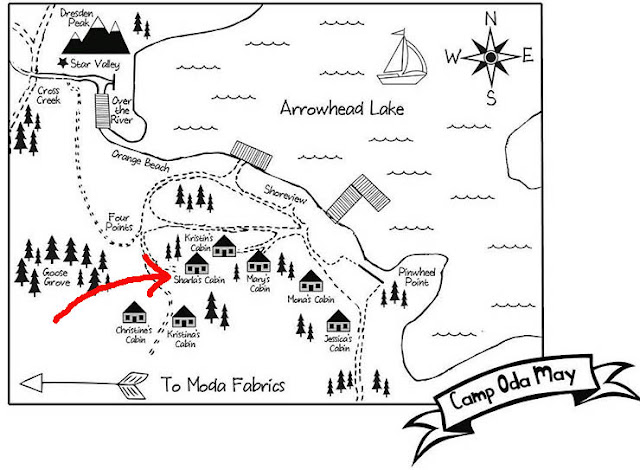 Camp Oda May Map on Thistle Thicket Studio. www.thistlethicketstudio.com