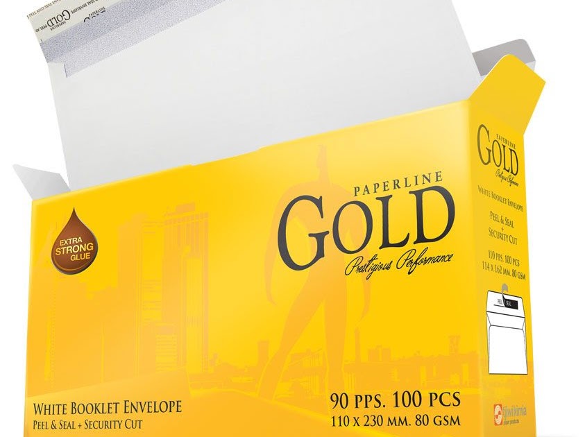 SUPPLIER STATIONERY, ALAT TULIS KANTOR : AMPLOP PAPERLINE GOLD