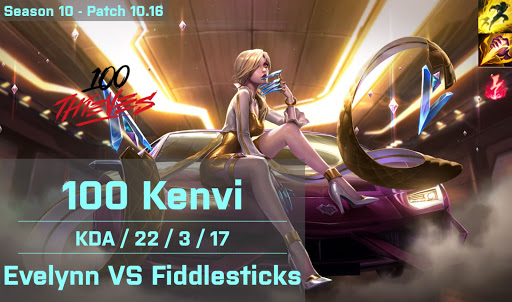 100 Kenvi Evelynn JG vs Fiddlesticks - NA 10.16