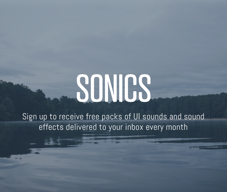 Get your free monthly pack of Sound UI from Sonics.io