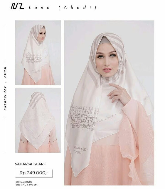 eksanti for zoya, zoya 2018, scarf zoya 2018, scarf edisi lebaran, scarf zoya terbaru 2018, katalog zoya 2018