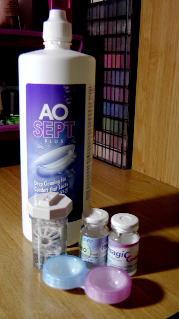 AOSEPT Plus Contact Lens Cleaning system lens case and solution Lens Care