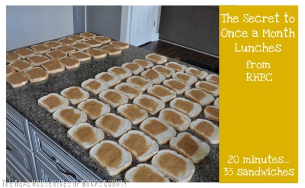 Once a Month Lunches {20 minutes: 35 sandwiches}